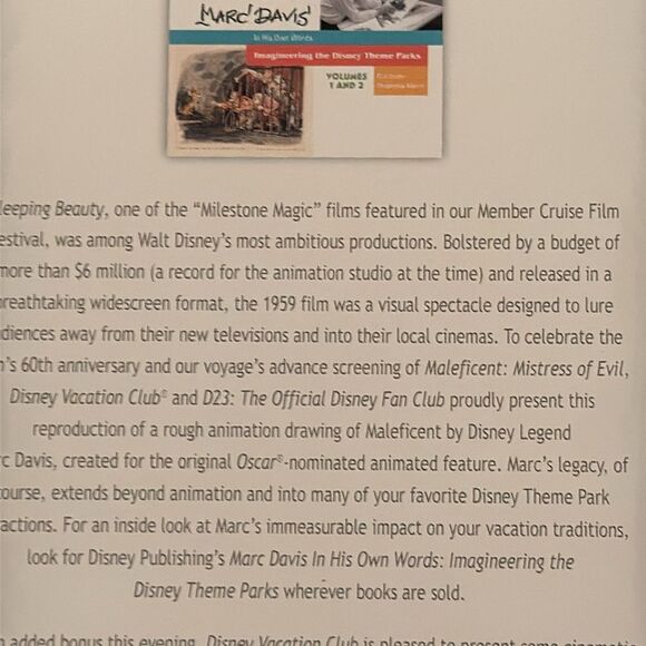 Disney Art D23 set of 4 8x10 prints in wood 12x10x2 brass & felt case frame - Picture 16 of 16